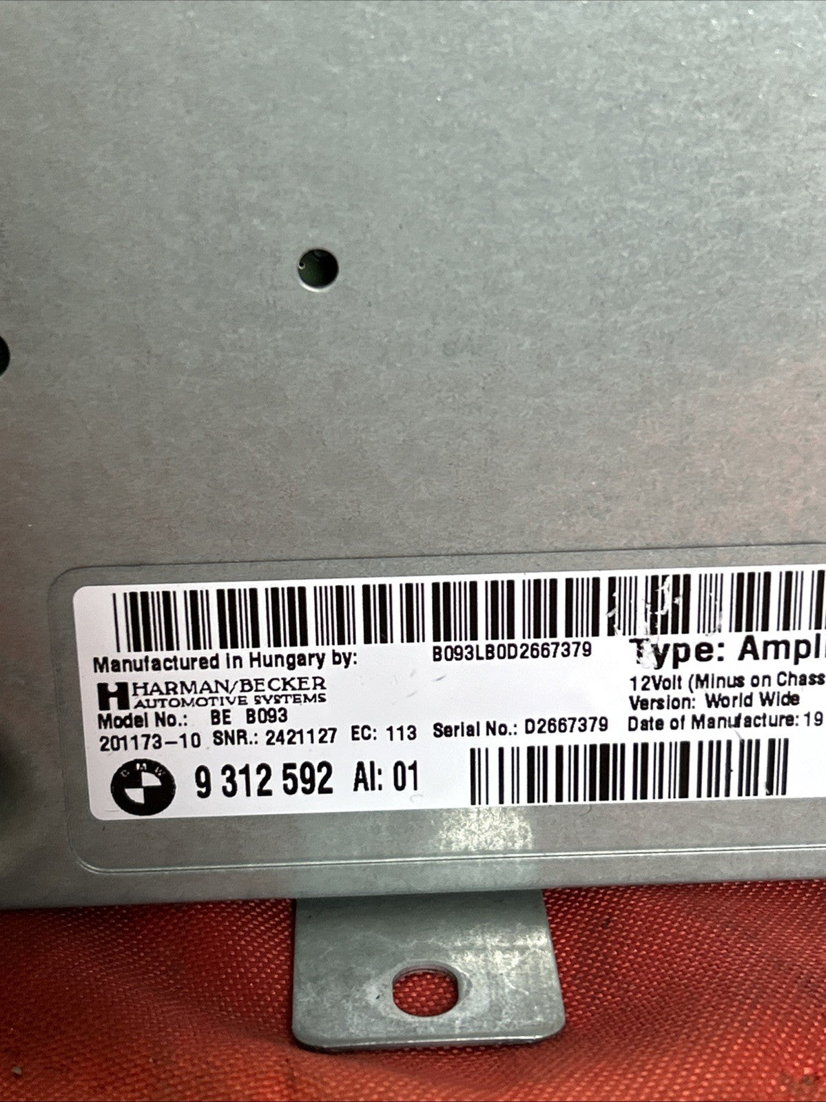 2011-2016 BMW F10 5 Series Harman Becker Amplifier 9312592 65129312592 Used OEM