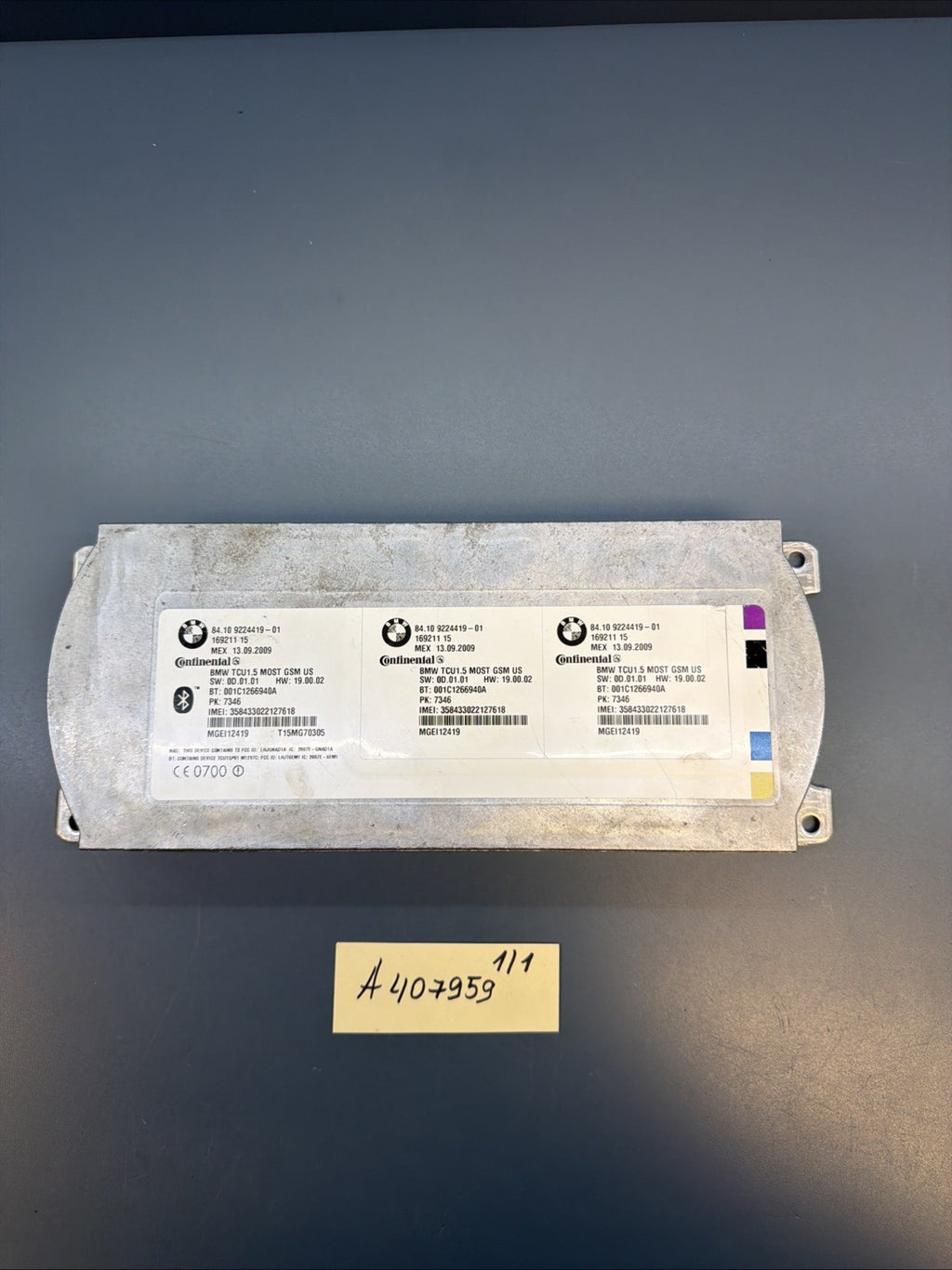 07-13 BMW E90 E92 328i 335i Bluetooth Telematics Control Module 9224419 OEMOpens