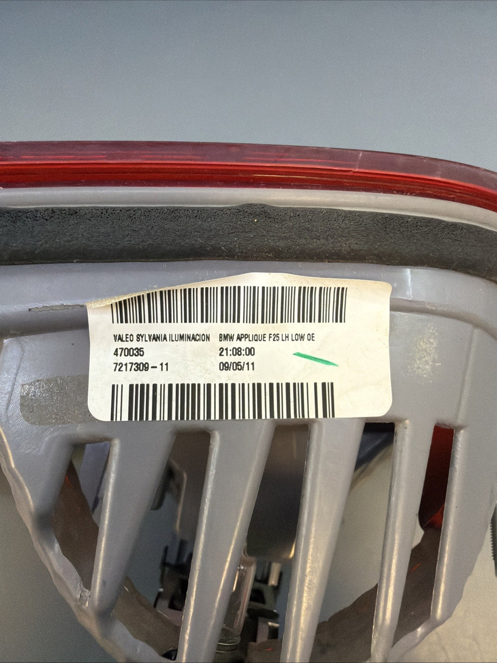 2011 - 2017 BMW X3 F25 Inner Halogen Tail Light Left Driver OEM 7217309