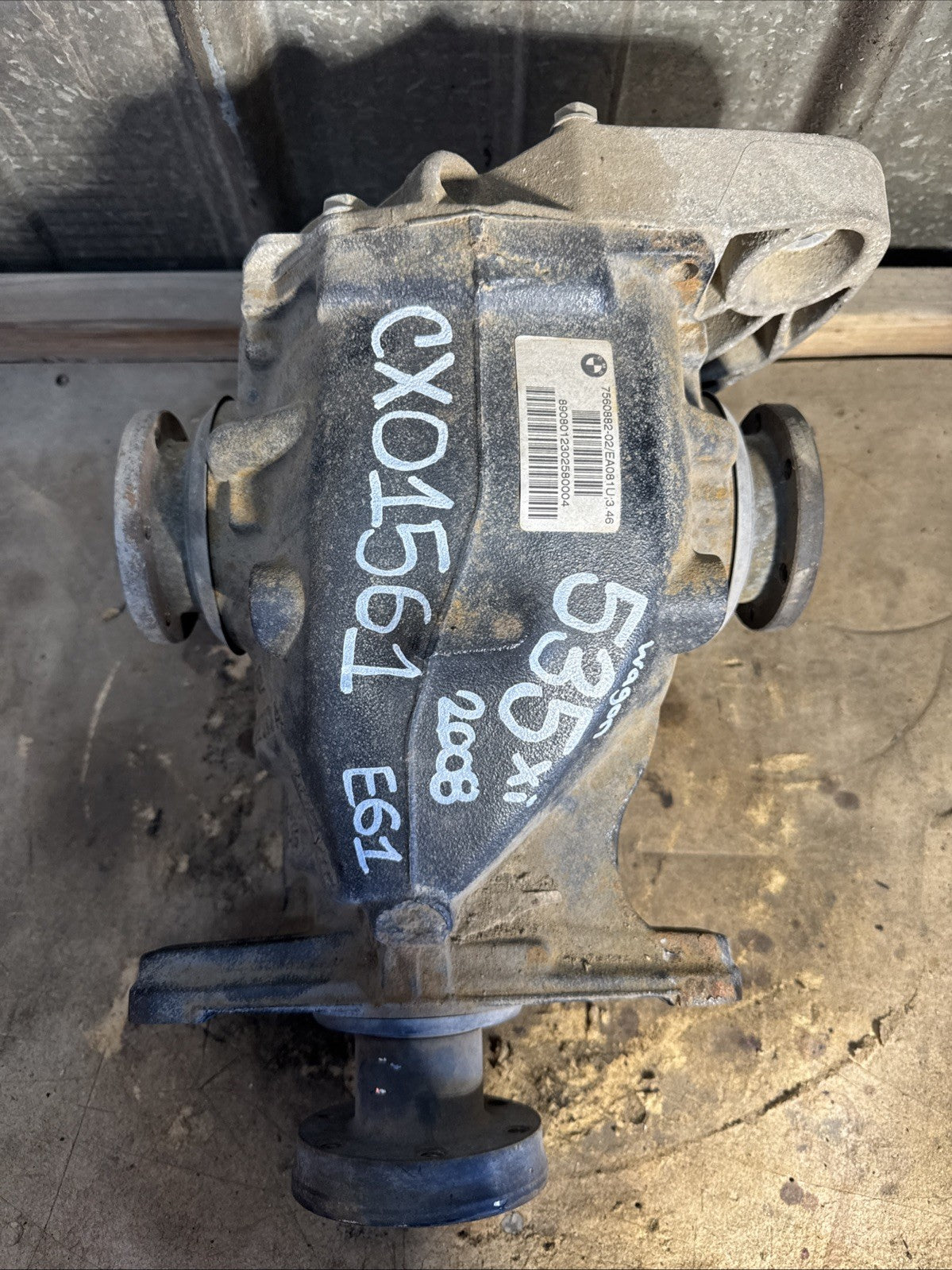 BMW REAR DIFFERENTIAL E61 SERIES 535Xi AUTOMATIC FINAL DRIVE 3.46 7560882