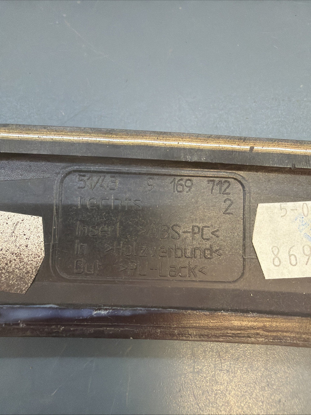 2006-2012 BMW E90 E91 328i REAR RIGHT DOOR TRIM MOULDING 9169712