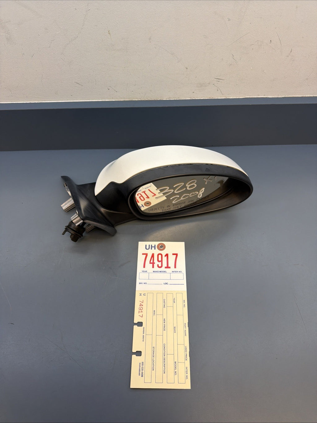 06-08 BMW E90 E91 328i Right Passenger Side Rear View Mirror White 010803 OEM