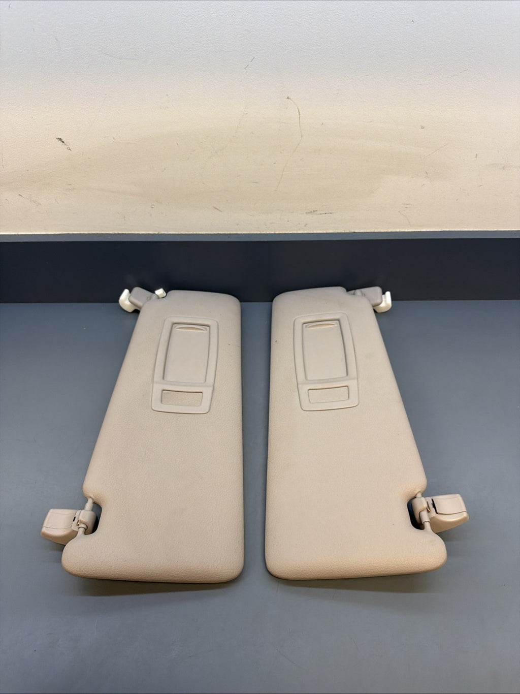 12-19 BMW 3 & 4 SERIES FRONT LEFT & RIGHT SUNVISOR SET GREY 7322293 7322294