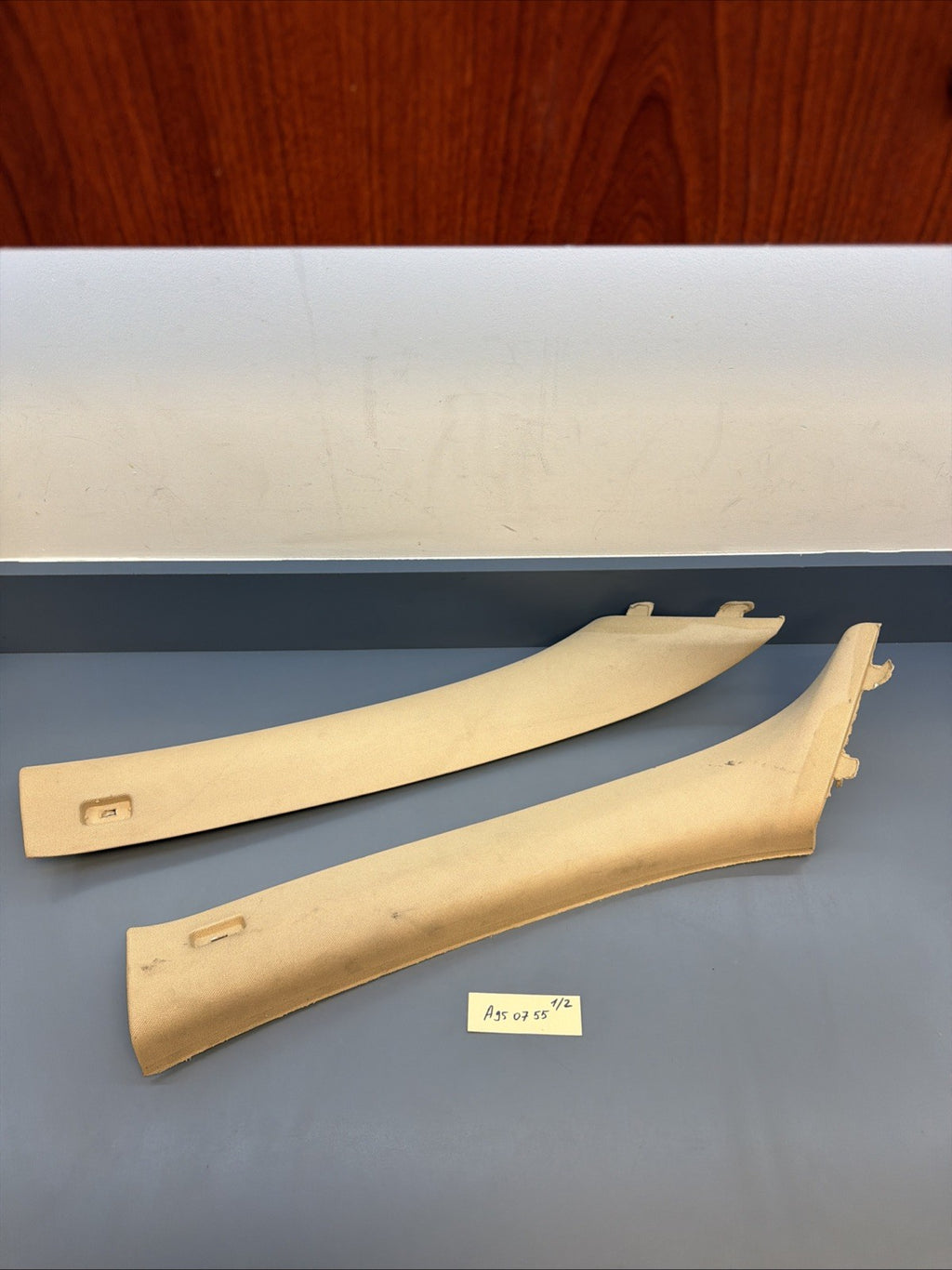 06-11 Bmw E90 328 330 335 Front Windshield A Pillar Column Cover Trim Set TAN