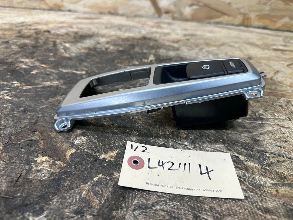 BMW 06-14 X5 X6 CENTER SILVER SHIFTER BEZEL TRIM+PARKING BRAKE SWITCH 9148508