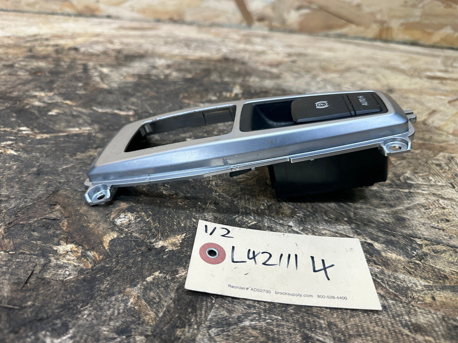 BMW 06-14 X5 X6 CENTER SILVER SHIFTER BEZEL TRIM+PARKING BRAKE SWITCH 9148508
