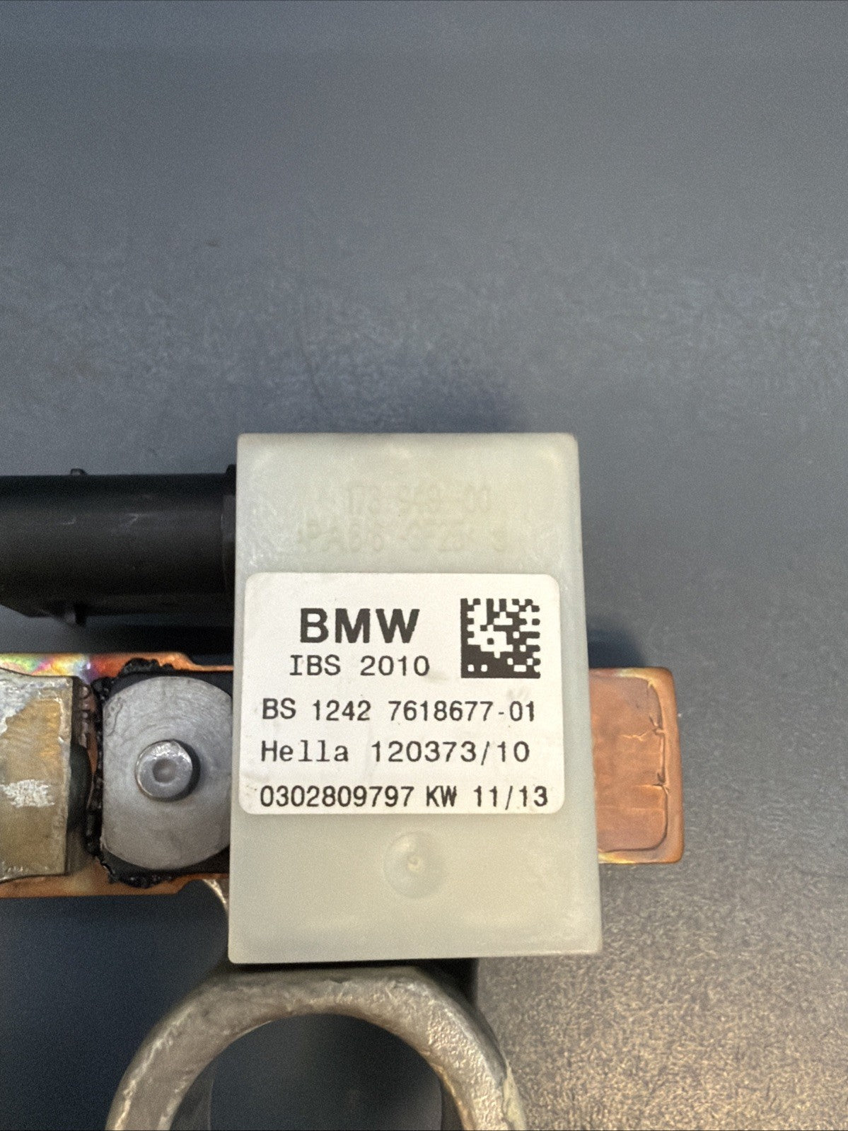 12-15 BMW E84 X1 IBS Negative Battery Ground Cable Terminal Harness OEM 7618677