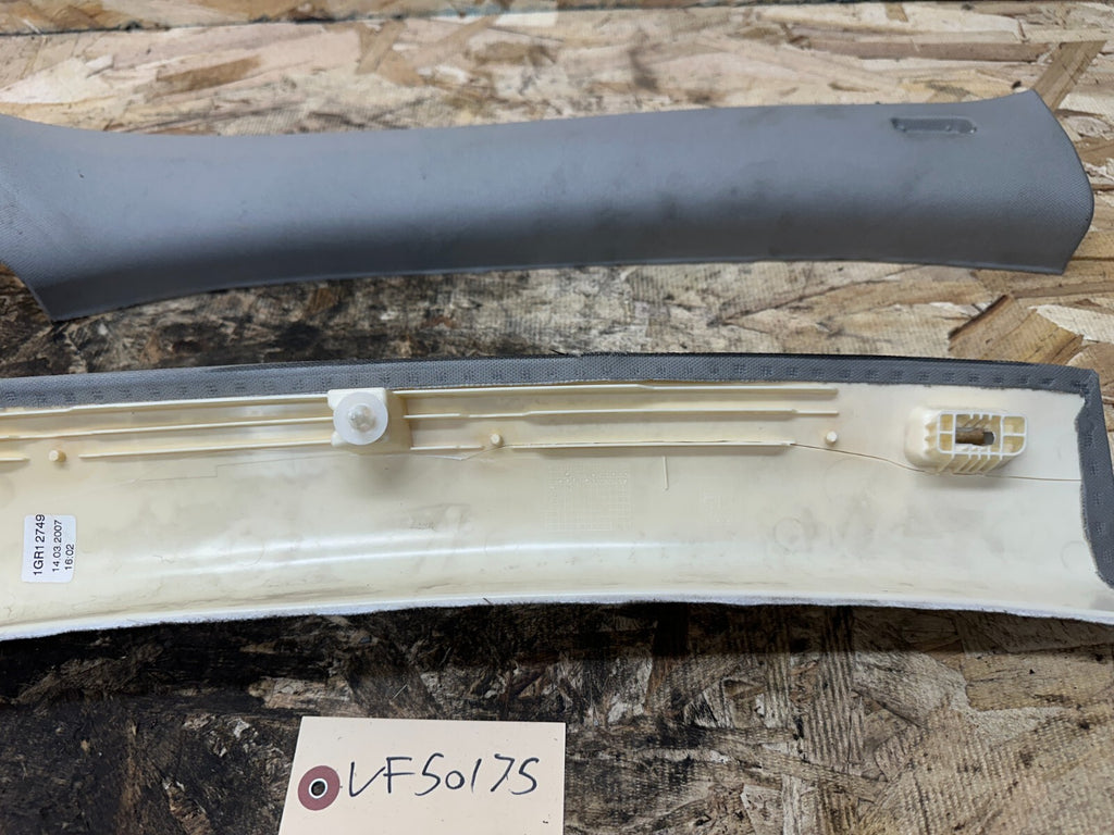 BMW 2006-2012 E90 GRAY DRIVER+PASSANGER SIDE A PILLAR TRIM COVER OEM 7058331+2