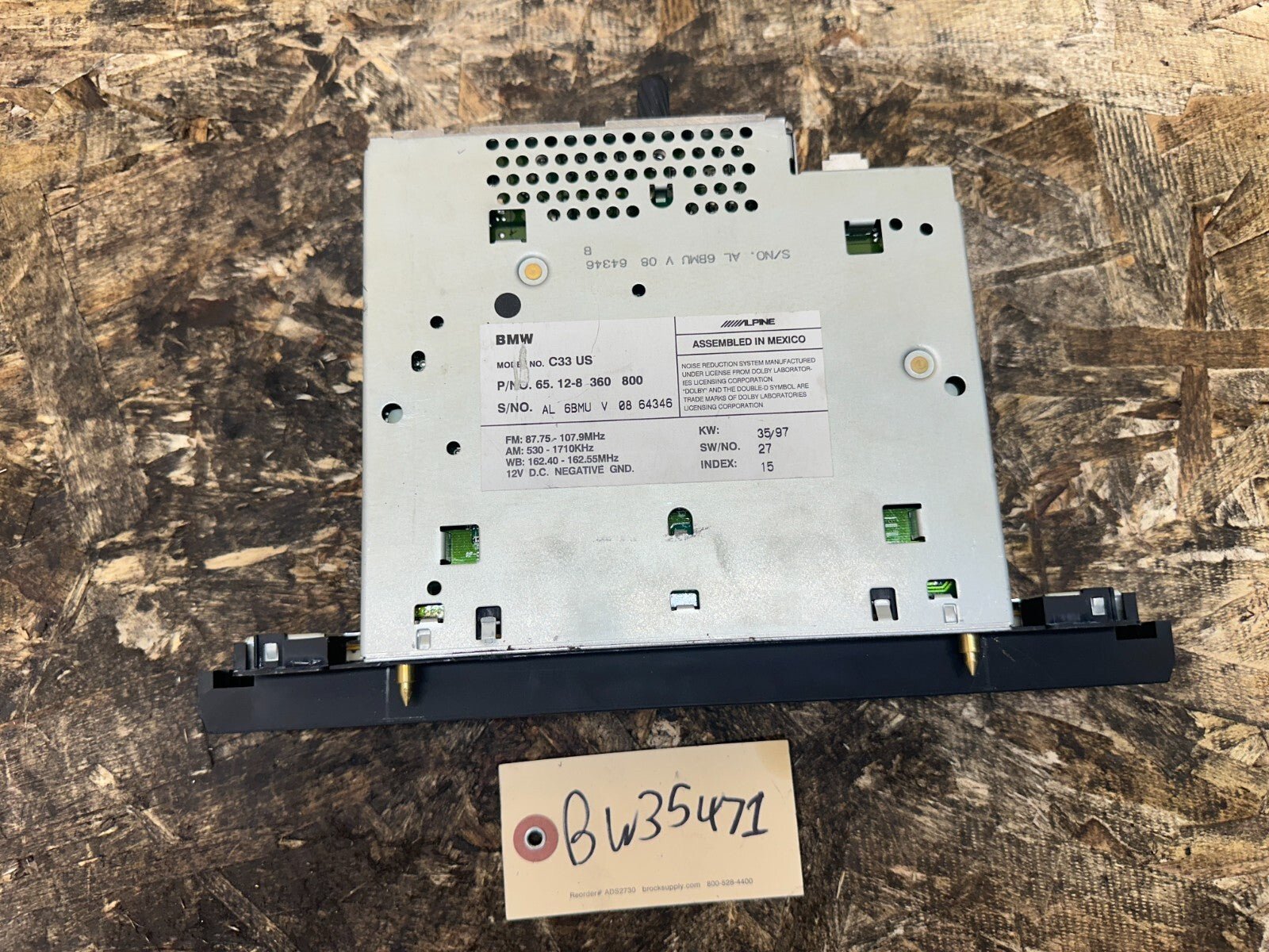 BMW 1995-2006 E39 E53 5 SERIES X5 RADIO CASSETTE PLAYER OEM 8360800