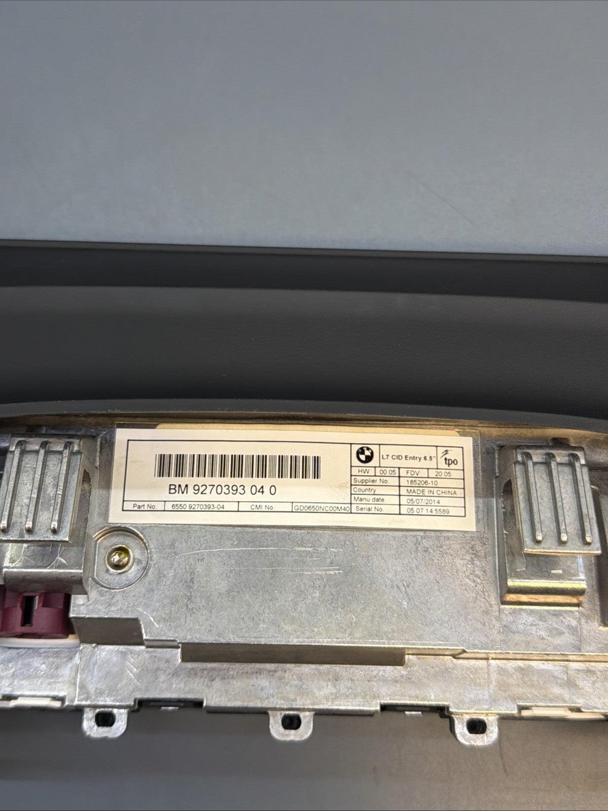 12-18 BMW F30 3 4 Series Radio Navigation Screen Display OEM 9270393