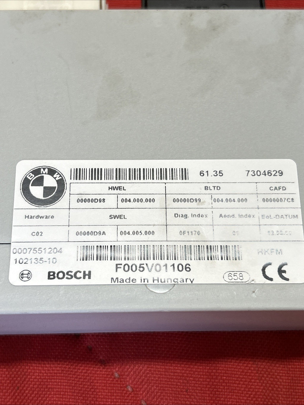 2011-2017 BMW F10 F01 F25 5 7 Series X3 X4 Trunk Lid Lift Control Module 7304629