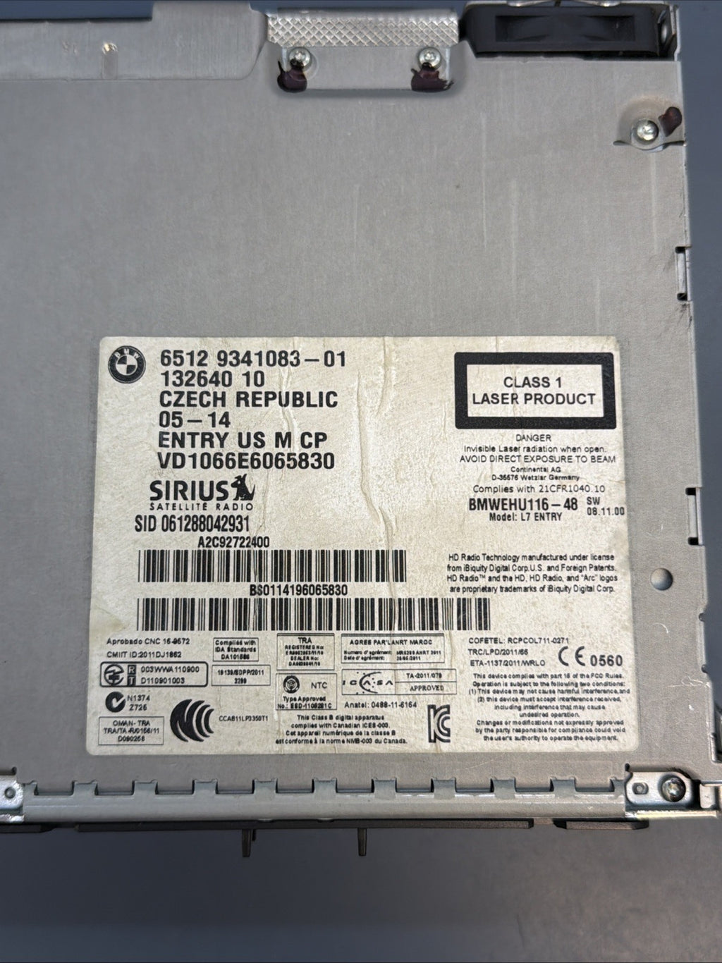 12-15 BMW F30 3 SERIES 320i 328i M3 AUDIO RADIO CD PLAYER HEAD UNIT OEM 9341083