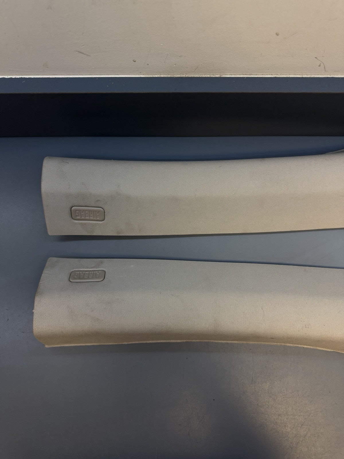 07-13 BMW E92 M3 COUPE FRONT A PILLARS TRIMS OEM Gray 7117468 7117467