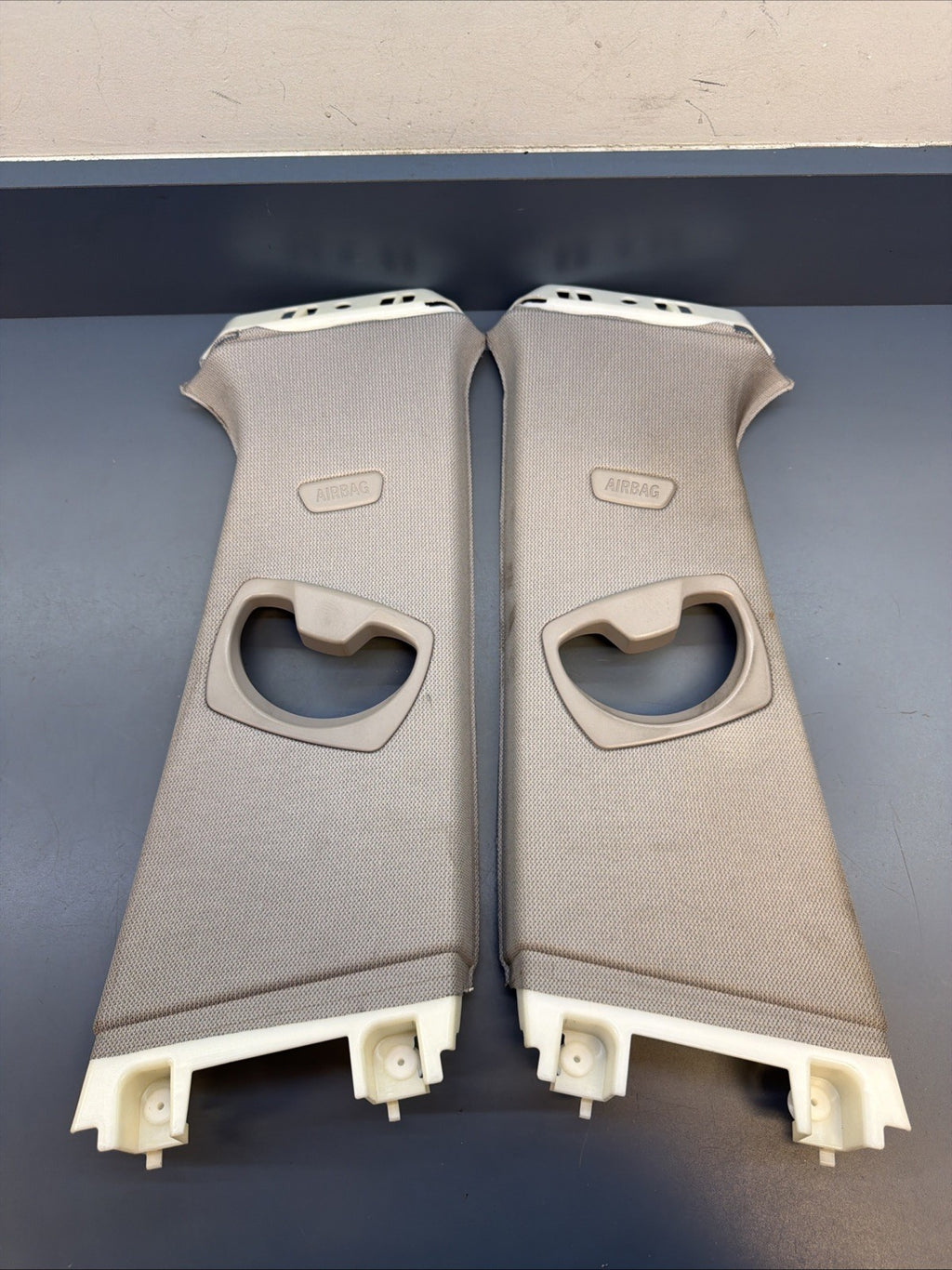 12-18 BMW F30 3-SERIES SET OF 2 CENTER B PILLAR TRIM COVER GRAY 7220998 7220997
