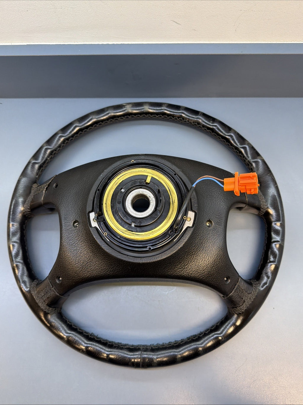 92-99 Bmw E36 3 Series Front Driver Side Black Leather Steering Wheel 1159788