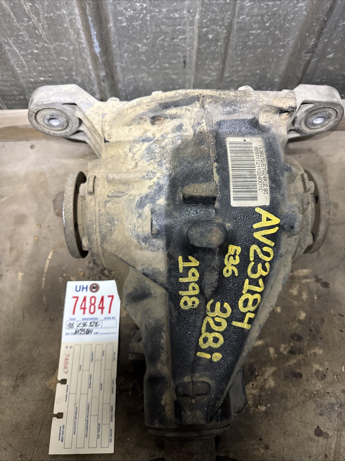 BMW REAR DIFFERENTIAL E36 SERIES 328i MANUAL FINAL DRIVE 2.93 1428372