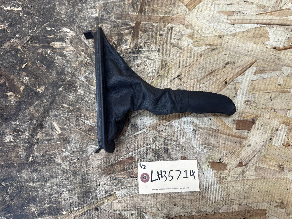 BMW 99-06 E53 X5 BLACK LEATHER EMERGENCY PARKING BRAKE LEVER TRIM OEM 20316016