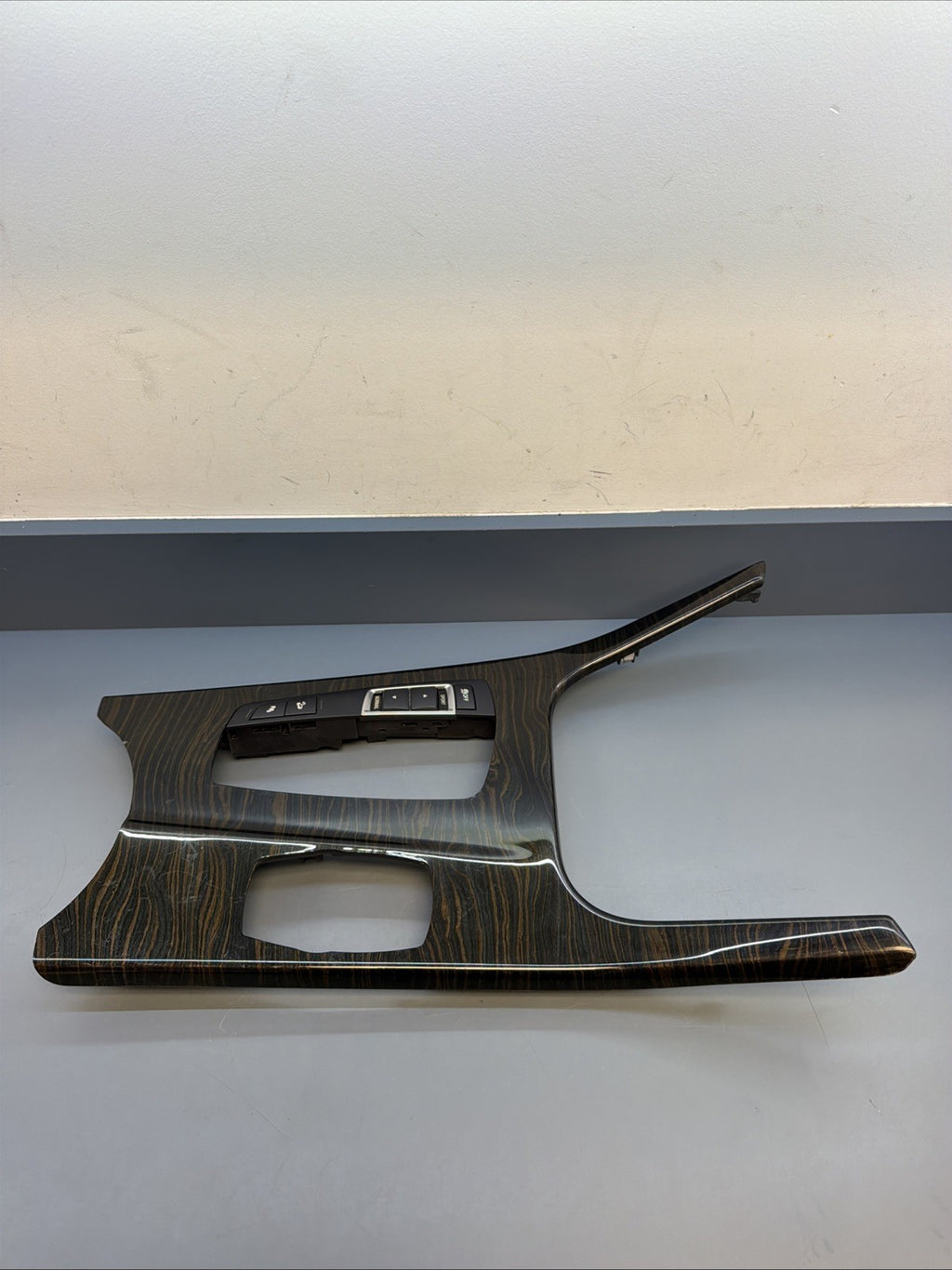 2011-2014 BMW F25 X3 WOOD FRONT CENTER CONSOLE SHIFTER PDC TRIM OEM 9200956