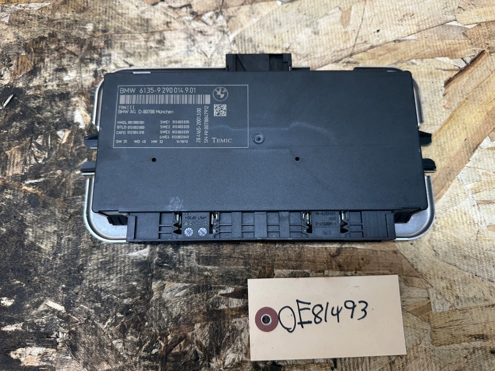 BMW 2011-2014 F25 X3 FOOTWELL LIGHT CONTROL MODLE UNIT OEM 9290014