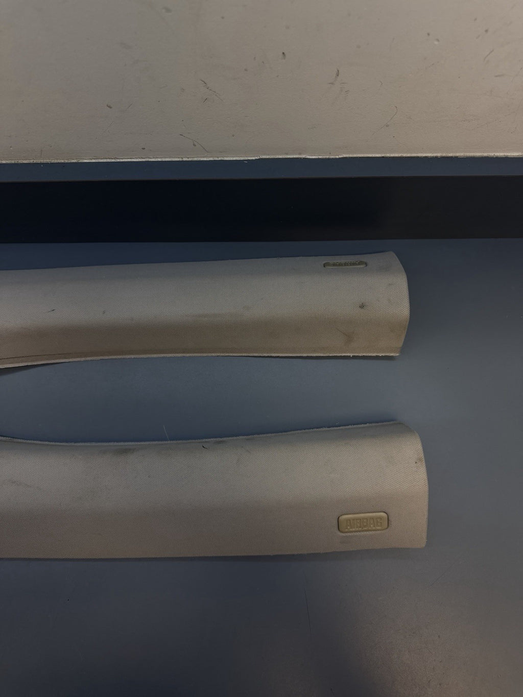 07-13 BMW E92 M3 COUPE FRONT A PILLARS TRIMS OEM Gray 7117468 7117467