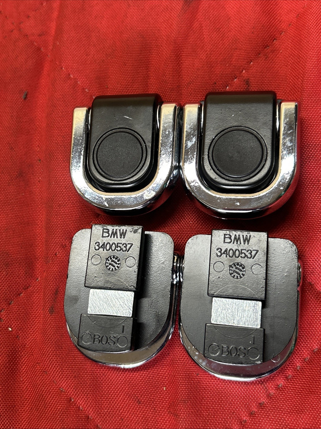 03-17 BMW X3 E83 F25 Rear Trunk Cargo Tie Down Hooks 3400537 Set of Four (4) OEM