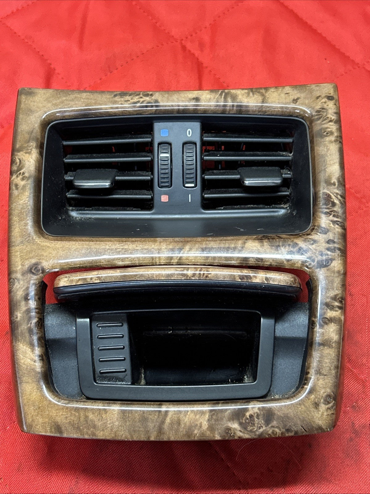 BMW 2006-2013 E9X 3 SERIES REAR PASSENGER AIR VENT+TRIM BAMBUS WOOD OEM 7129556