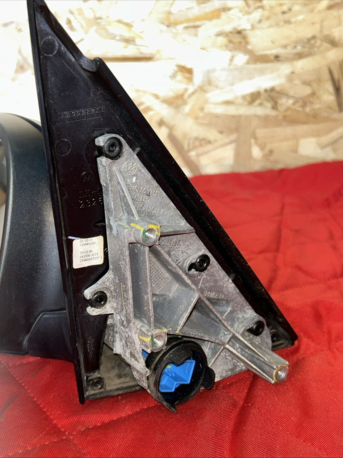 11-14 BMW X3 F25 LEFT DRIVER SIDE HEATED AUTODIM MIRROR 7205445 BLUE