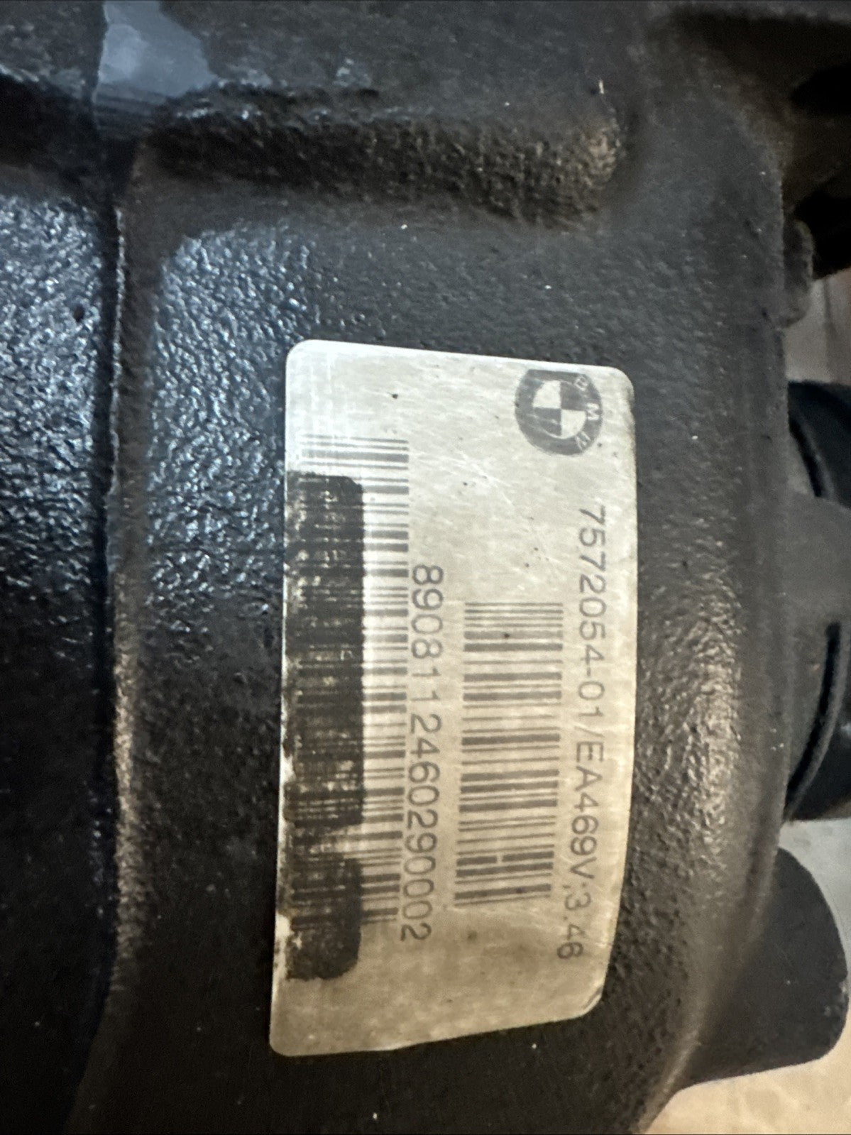 BMW REAR DIFFERENTIAL E92 SERIES 335XI AUTO FINAL DRIVE 3.46 7572054