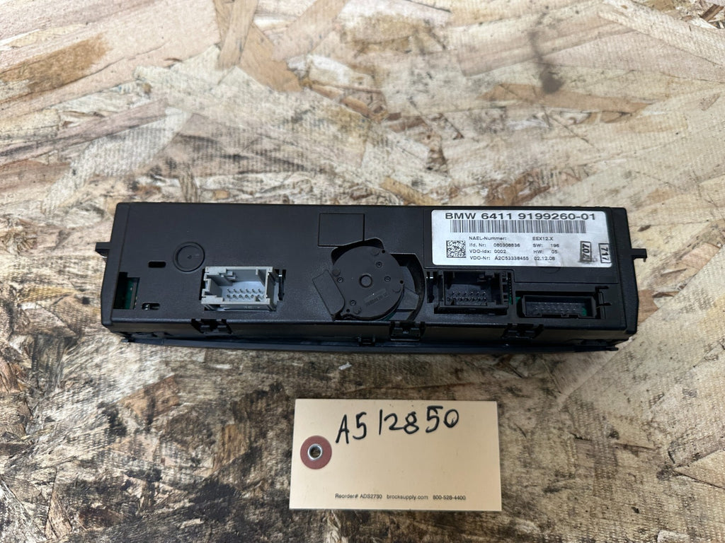BMW 2006-2013 E90 HVAC HEATER AC CLIMATE CONTROL SWITCH PANEL OEM 9199260