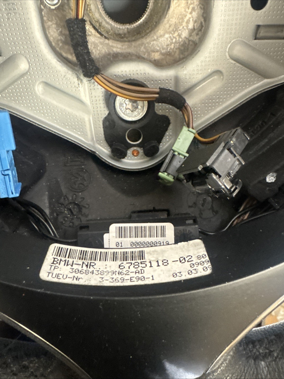 07-11 OEM BMW E82 E90 E92 E93 X1 328 335 Sport Leather Heated Wheel Black AT