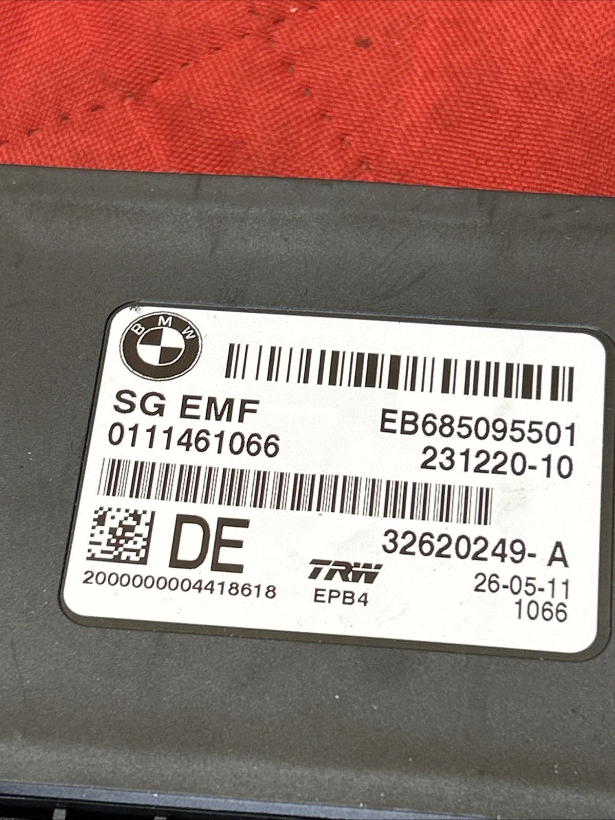 BMW 2011-2017 F25 X3 PARKING BRAKE CONTROL MODULE OEM 32620249