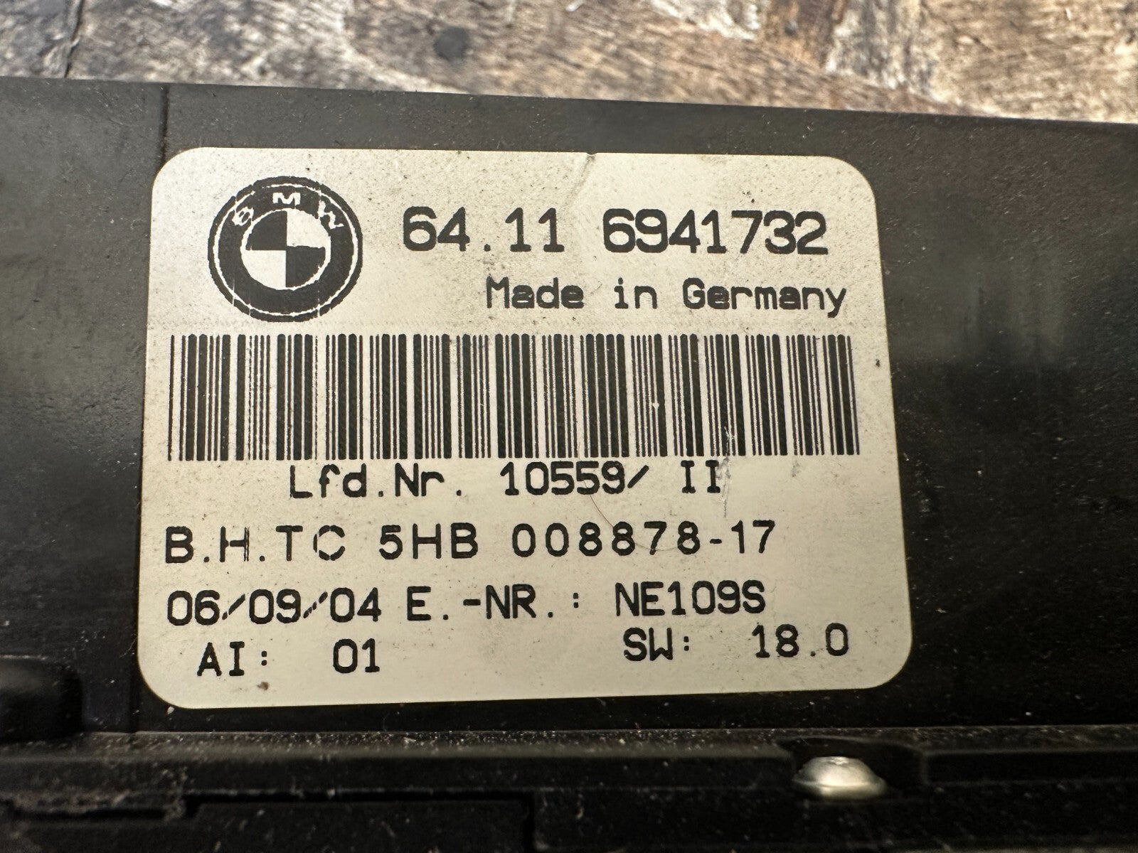 BMW 1999-2005 E46 CLIMATE CONTROL HEATER/AC PANEL AUTOMATIC OEM 6941732