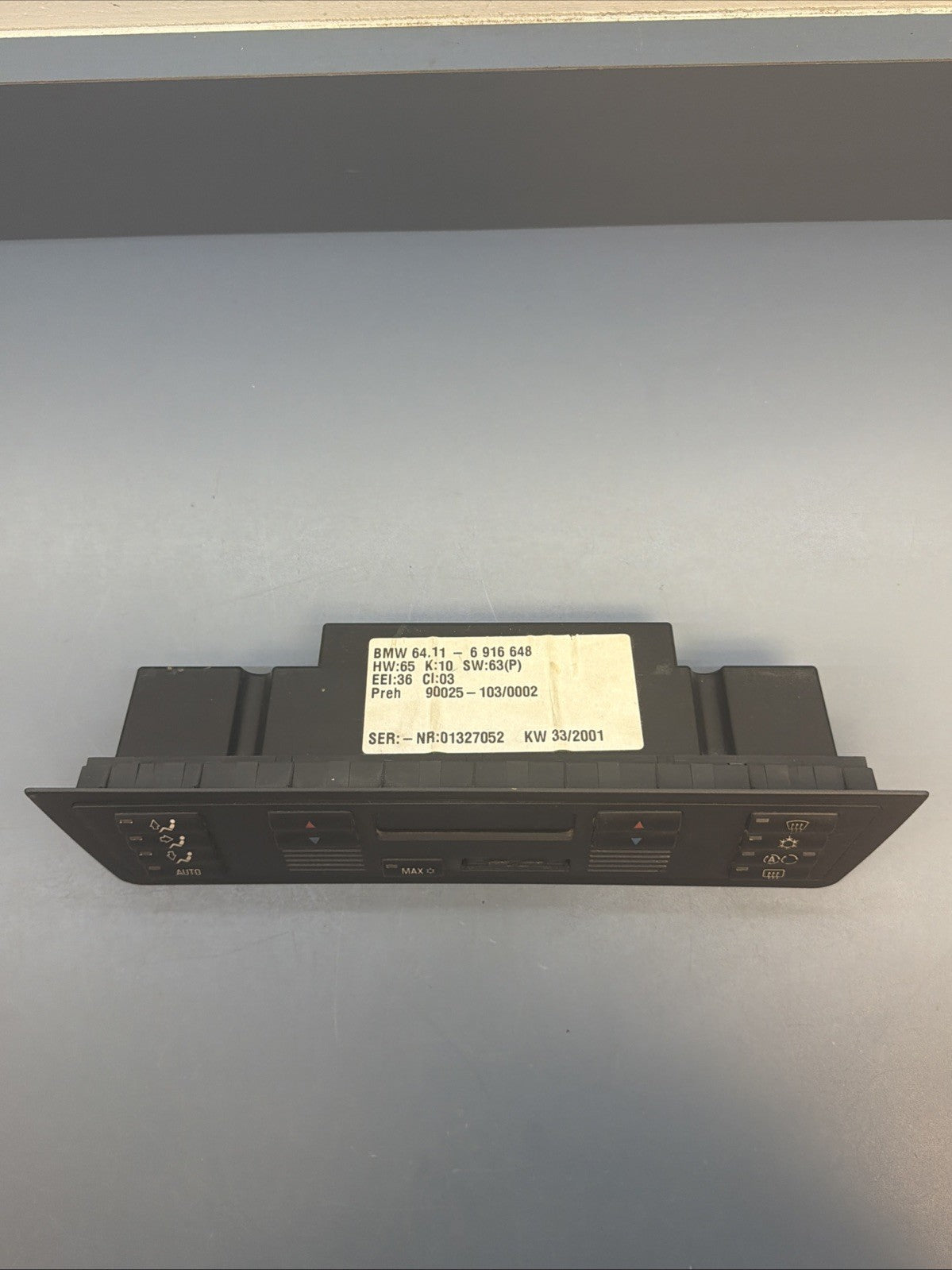 BMW E53 X5 00-06 OEM AC HEATER DIGITAL CLIMATE CONTROL UNIT 6411-6916648