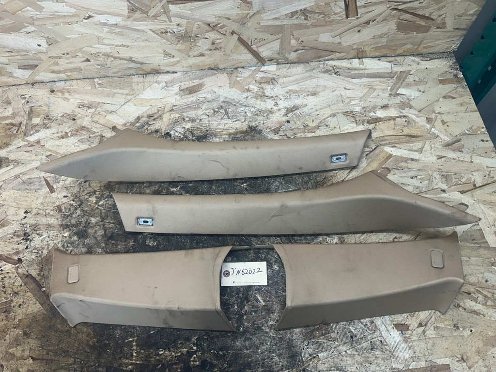 BMW 2003-2010 E83 X3 INTERIOR A+B PILLAR RIGHT+LEFT TRIM COVER BEIGE TAN OEM