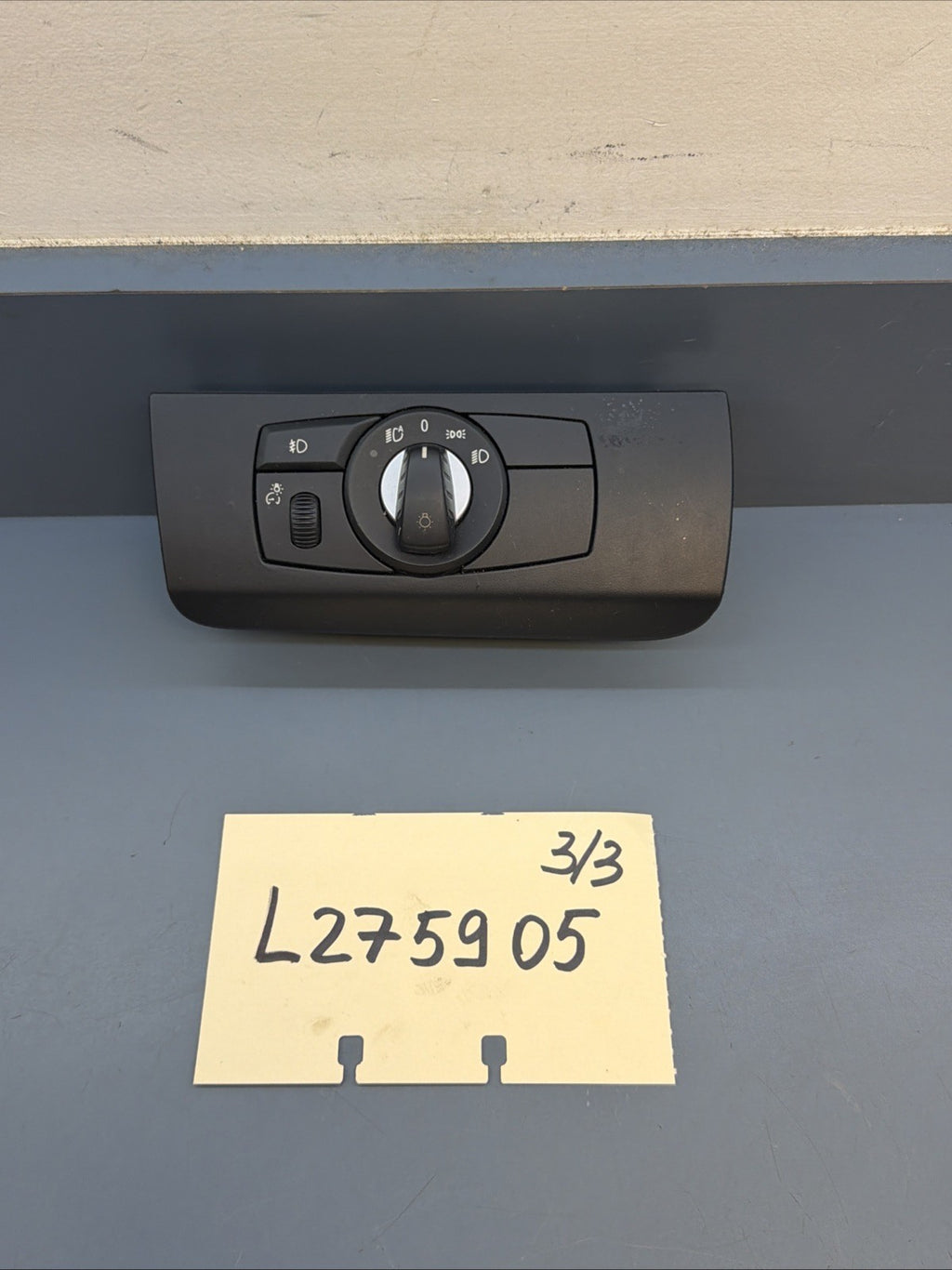 07-13 BMW E70 X5 E71 X6 HEADLIGHT FOG LIGHT CONTROL SWITCH BLACK OEM 9134728