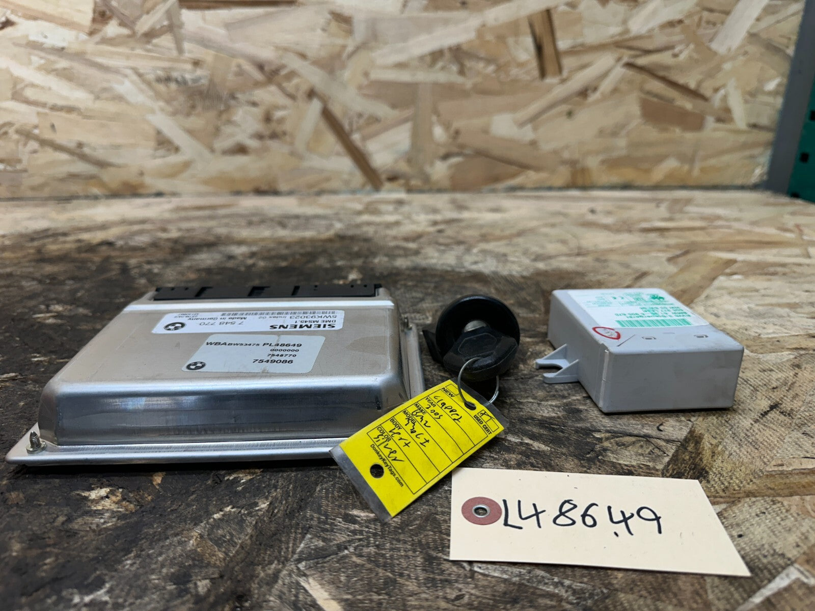 BMW 99-05 E46 ECU DME CAS IMMOBILIZER KEY VIN MATCHED SET OEM 7548770+6905670