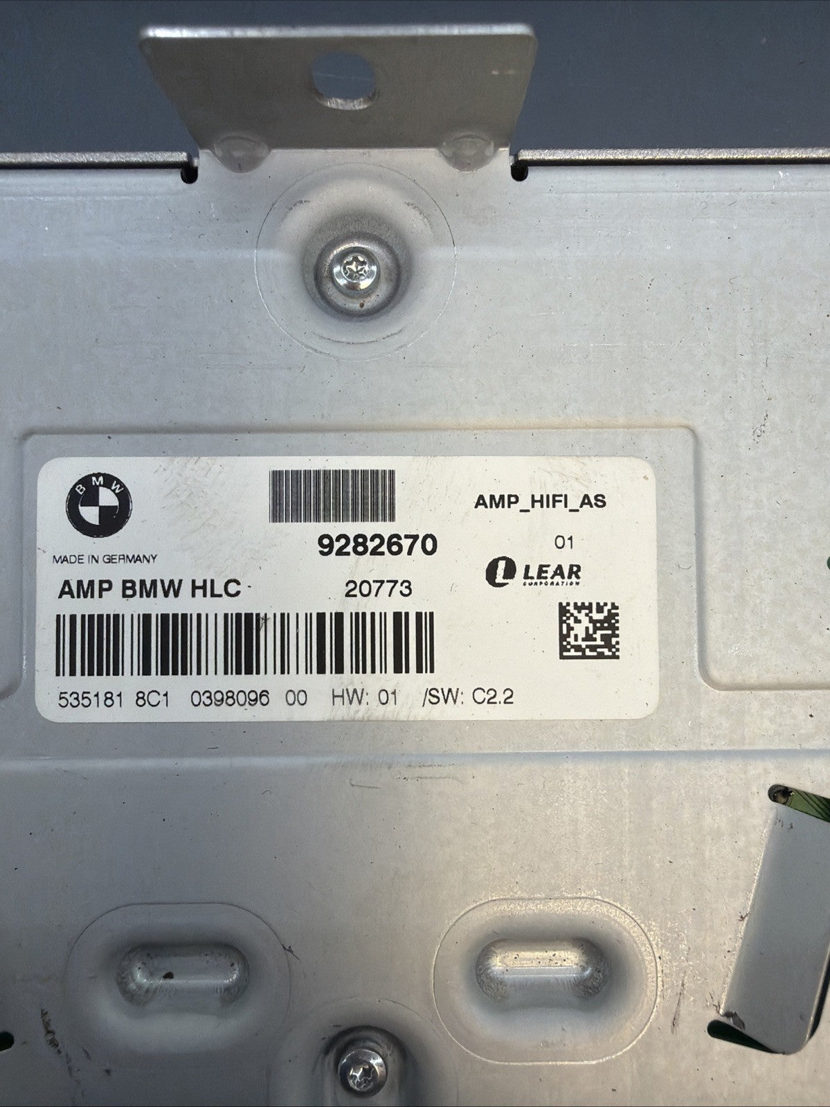 12-19 BMW F30 3 SERIES HiFi AMPLIFIER AUDIO SOUND SYSTEM MODULE UNIT OEM 9282670