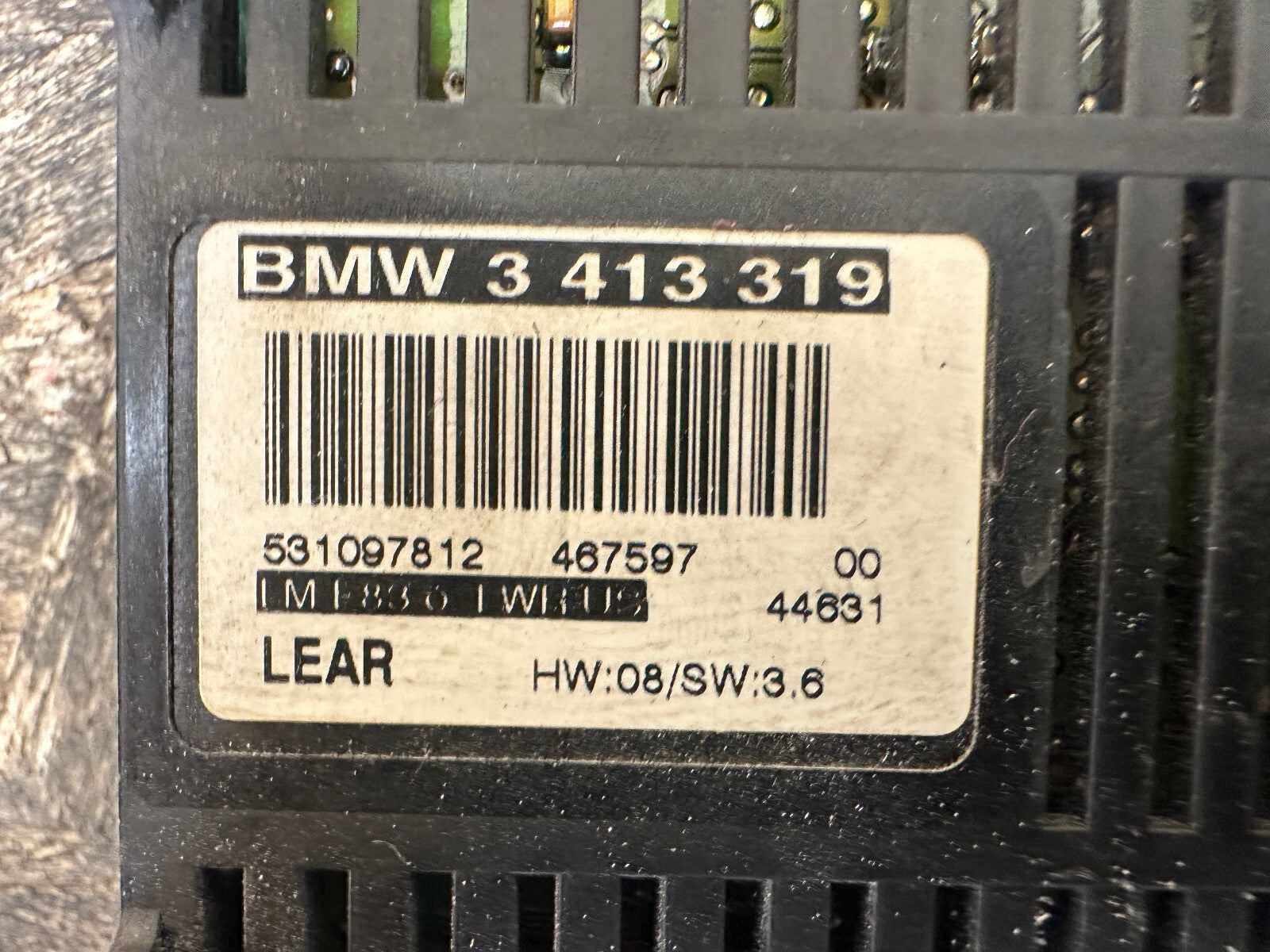 BMW 2003-2006 E83 X3 FOOTWELL HEADLIGHT LAMP CONTROL MODULE OEM 3413319