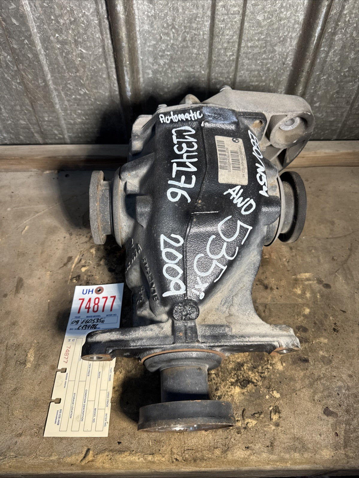 BMW REAR DIFFERENTIAL E60 535XI AUTOMATIC SERIES  FINAL DRIVE 3.46 7560882