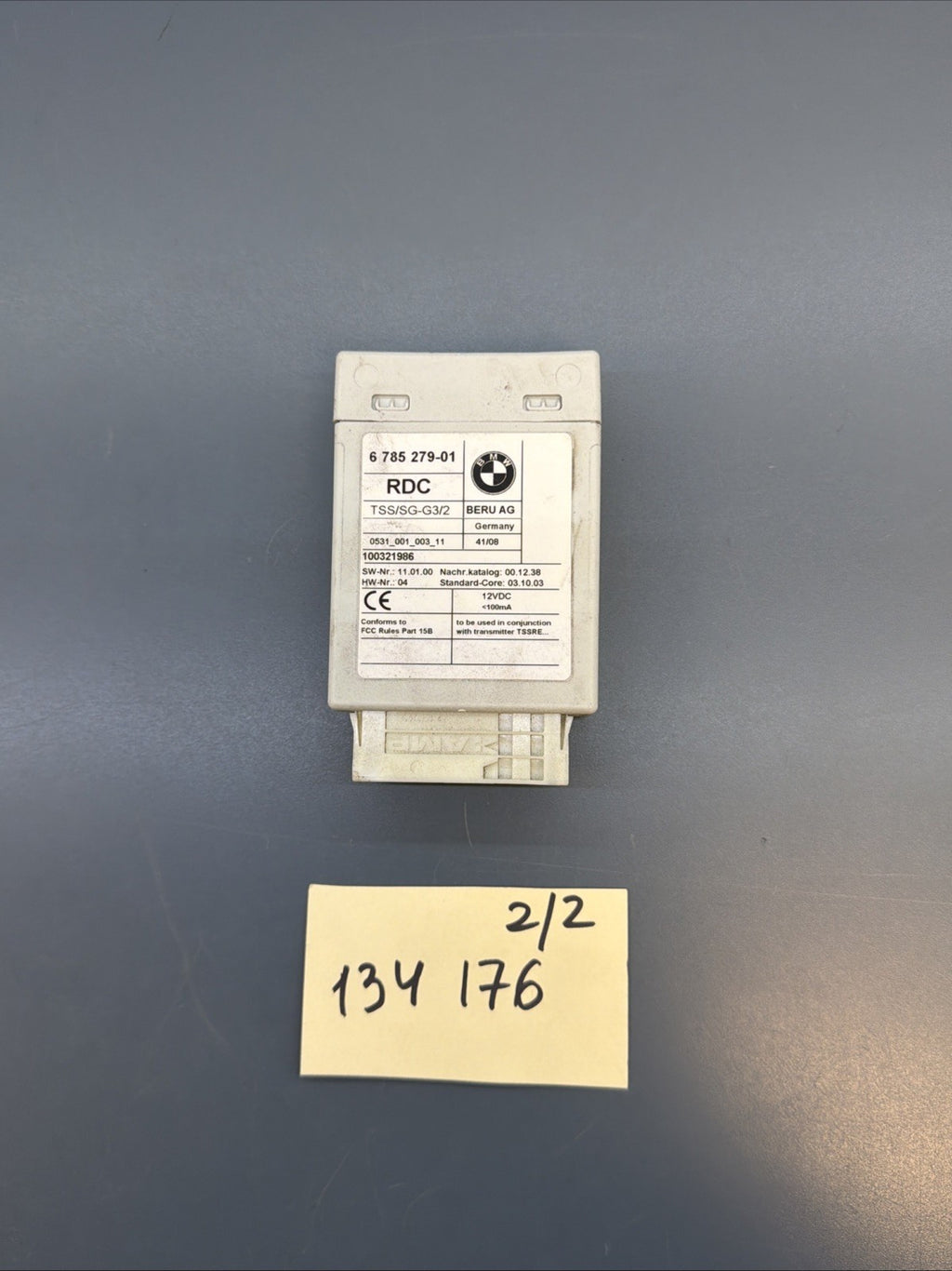 07-10 BMW 128i 335i 525i 528i 535i M5 X5 RDC TIRE PRESSURE MODULE 6785279-03 OEM