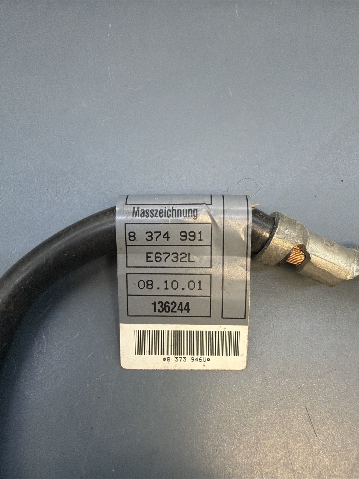 BMW 3 Series E46 Ground Wire Battery Terminal Negative 8374991 Oem