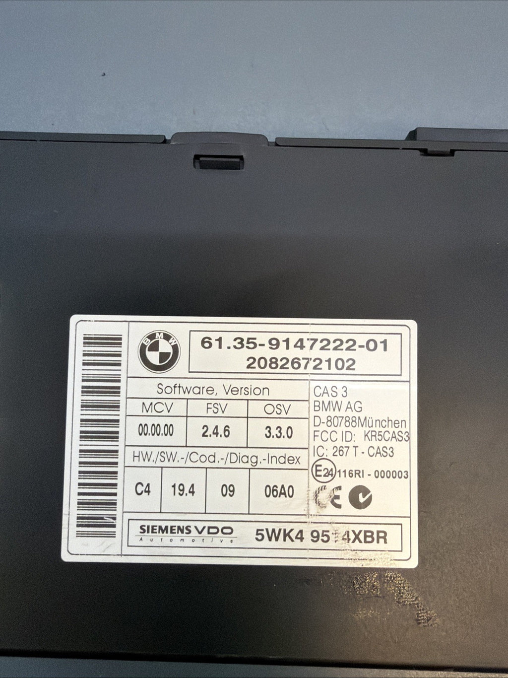 MSD81 07-13 BMW E90 N54 E60 535i 135i 335i ENGINE ECU DME CAS KEY MSD81 7592080