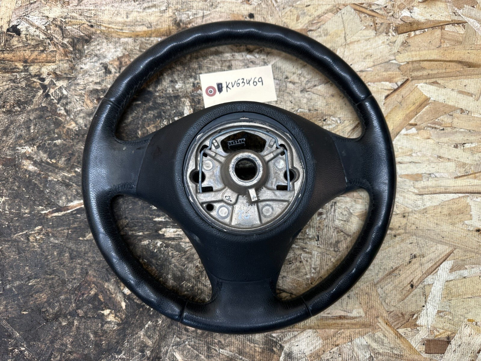 BMW 2006-2012 E90 E9X 3 SERIES BLACK LEATHER STEERING WHEEL OEM 3375E901
