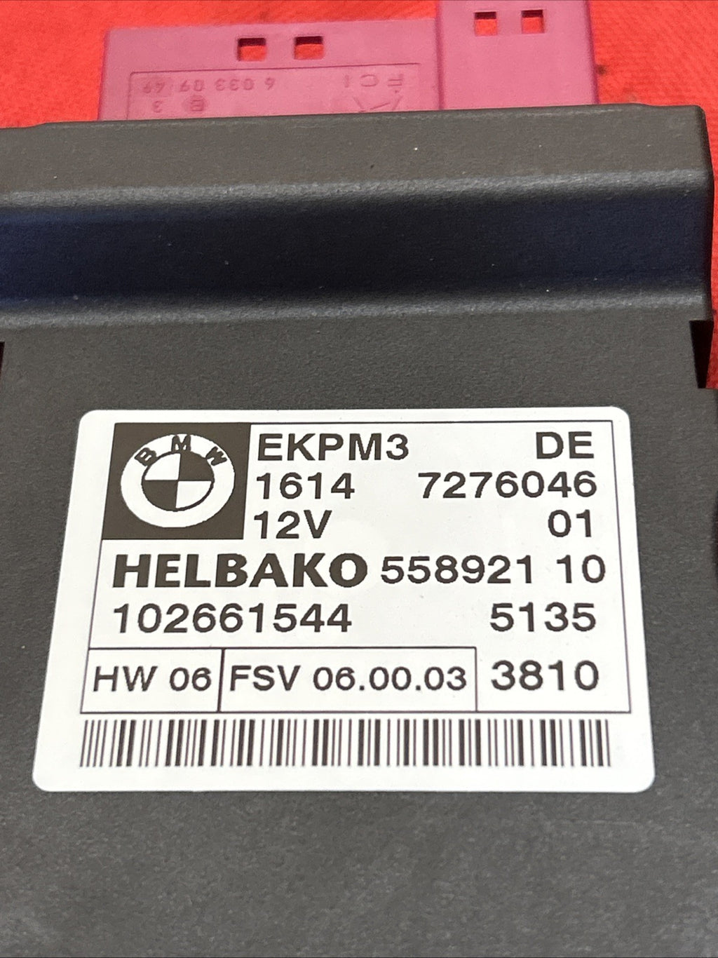 07-13 BMW E92 E93 135i 328I 335I FUEL PUMP CONTROL MODULE UNIT 7276046 OEM