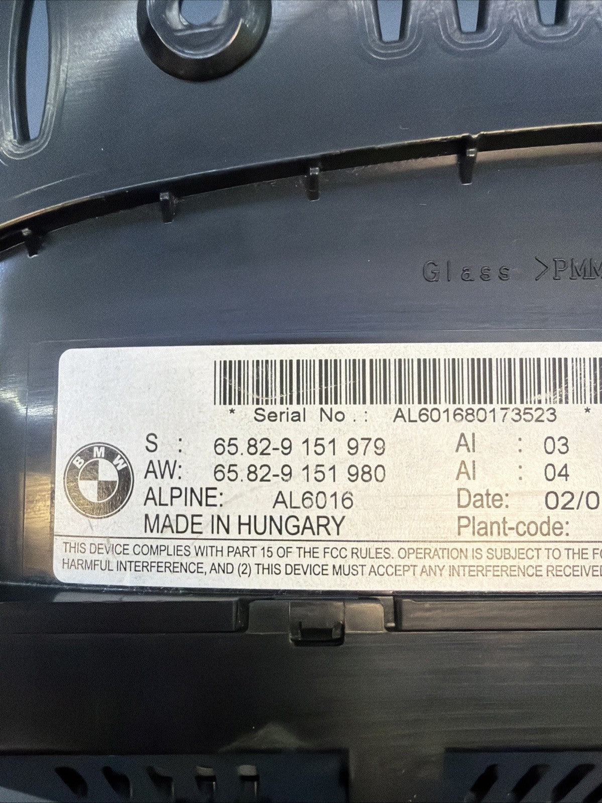 OEM On-Board 8.8" Display Screen BMW E60 E61 E63 E64 E90 E91 E92 E93 9151979