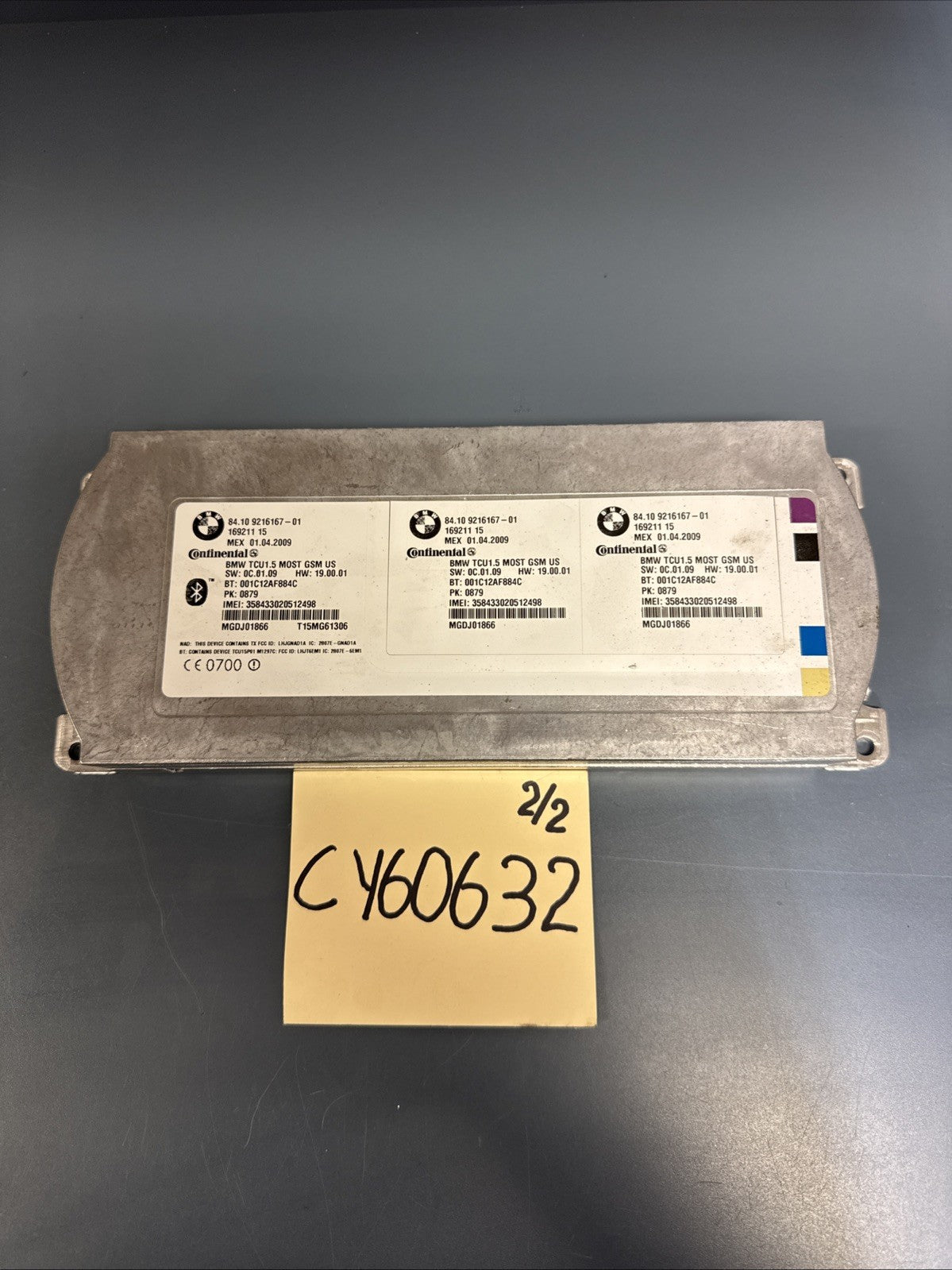 2009-2015 BMW 750i F01 OEM Telematics Bluetooth Control Module 9216167