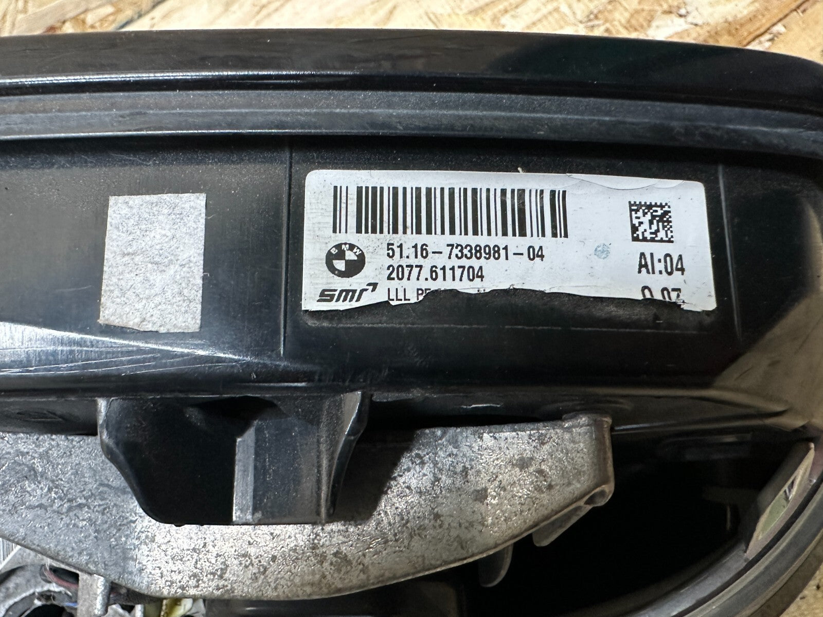 BMW 12-19 F30 POWER FRONT LEFT DRIVER DOOR MIRROR +COVER FOR PARTS OEM 013079