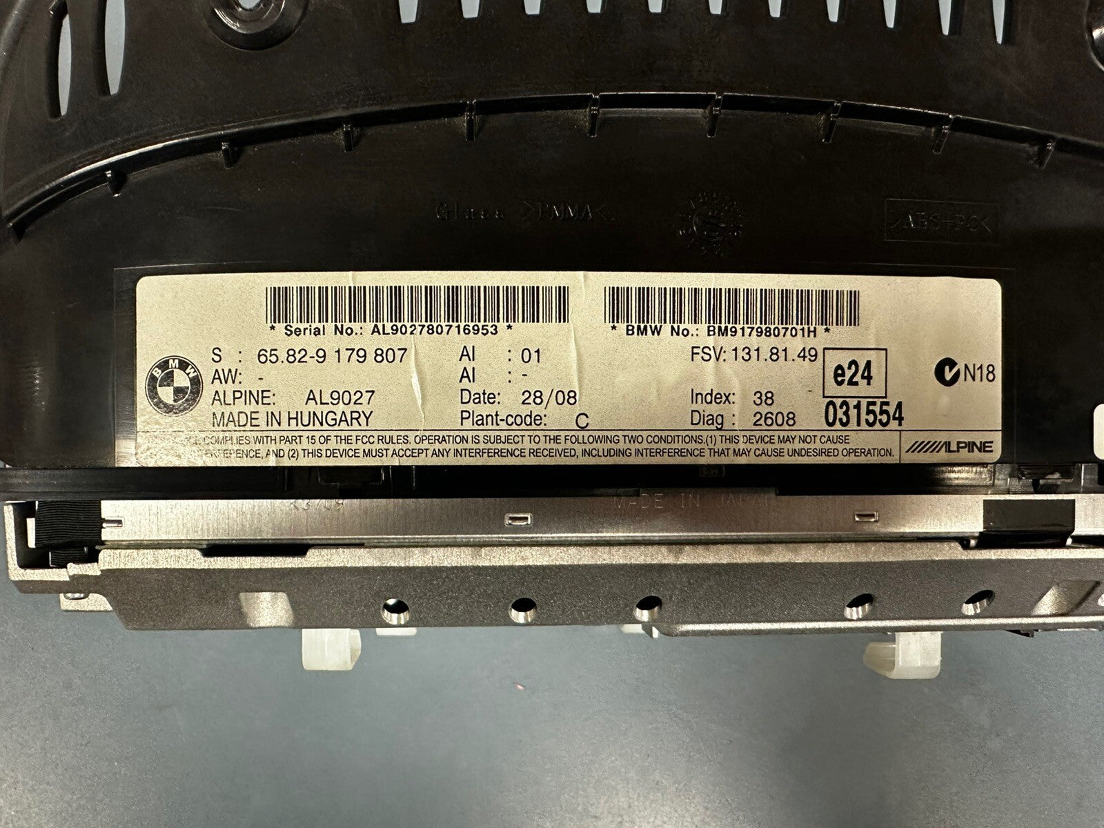 08-09 BMW M3 335i 328i E92 E93 NAVIGATION RADIO DISPLAY SCREEN UNIT OEM 9179807