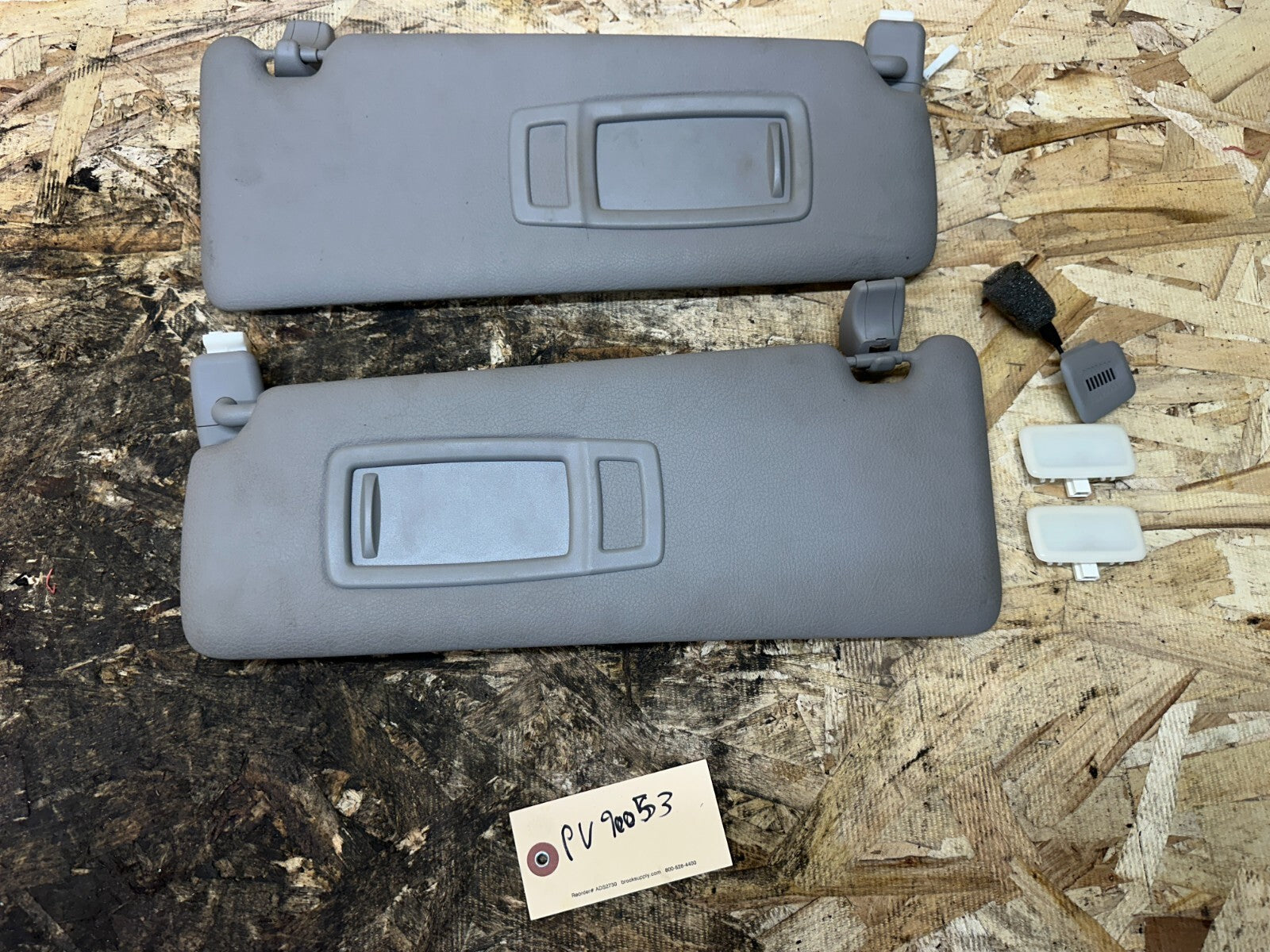 BMW F30 2012-2019 GRAY DRIVER+PASSANGER SUN VISOR+LIGHT+MIC SET OEM 51167349345