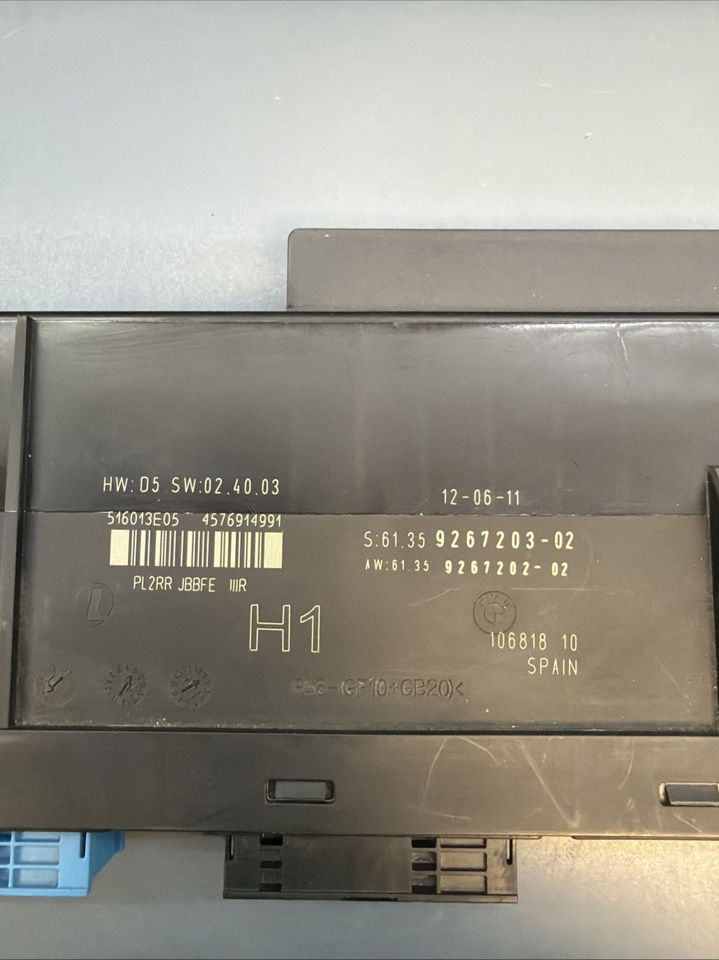 BMW H1 PL2RR JBBFE IIIR Body Control Module Fits 3 Series E90 E91 9267203